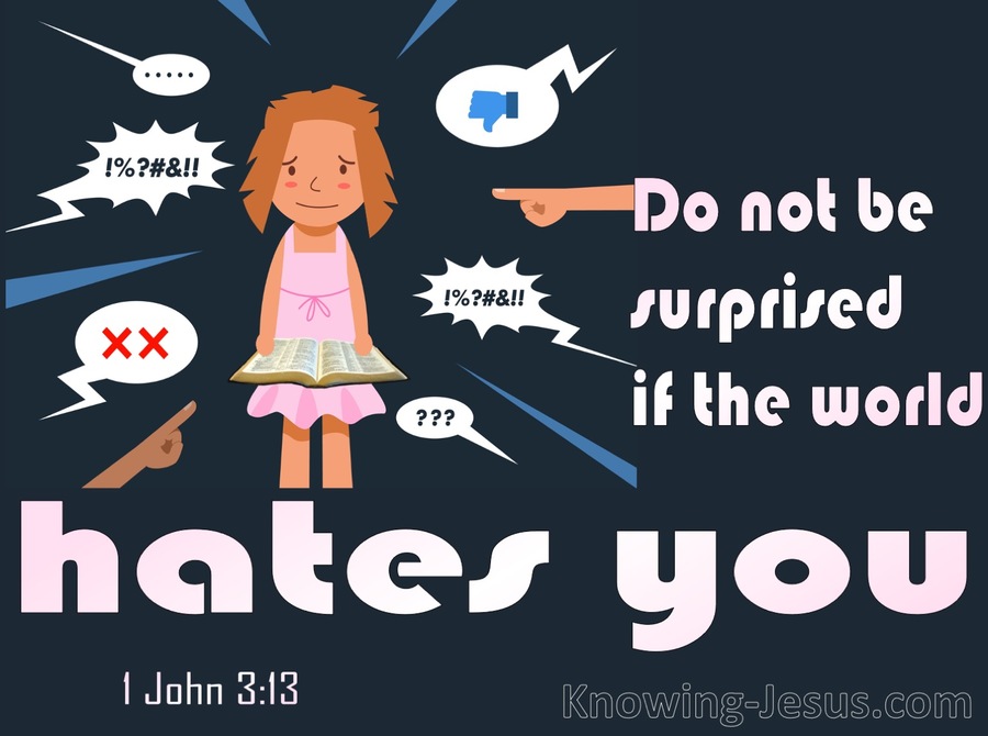1 John 3:13 Do Not Be Surprised If The World Hates You (pink)